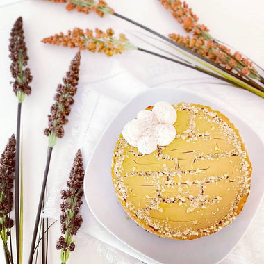 Vegan gebackener Kürbis-Cheesecake - v